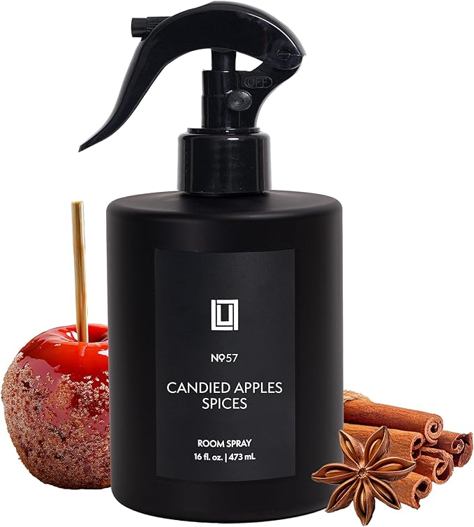 Lulu Candles | Candied Apples &amp Spices | Luxury Room Spray | Fine Mist Air Freshener| Aromatherapy Odor Eliminator | 16 Fl. Oz.