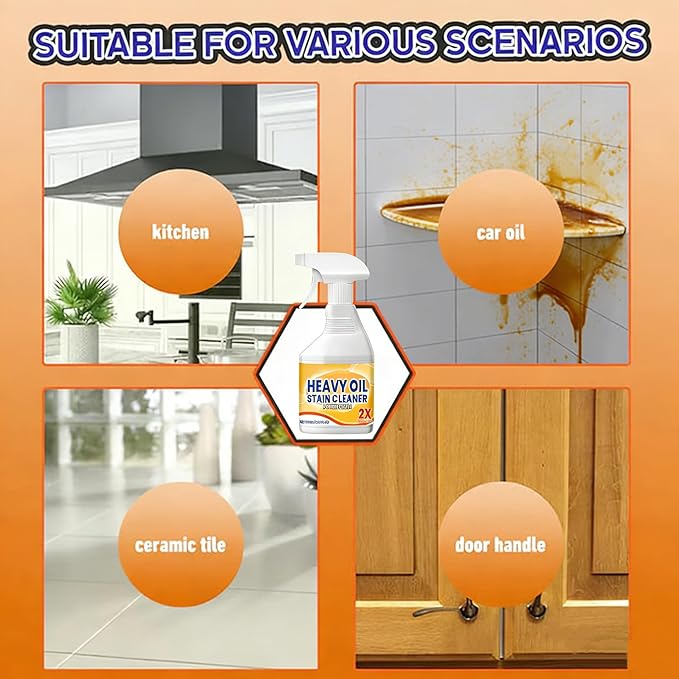 Kitchen Cabinet Cleaners And Polishers Kitchen Heavy Oil Cleaner Spray Upgrade All Purpose Kitchens Heavy Oil Cleaning Agent for StoveOvenDishwasherAppliances (2PCS)