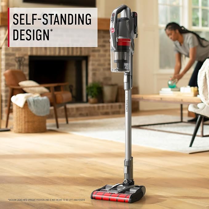 Hoover ONEPWR WindTunnel Emerge Pet Cordless Stick Vacuum Cleaner Lightweight Stick Vac Powerful and Quiet Cleaning Self Standing No Wall Mount Required Cordless Vacuum Cleaners for Home Use