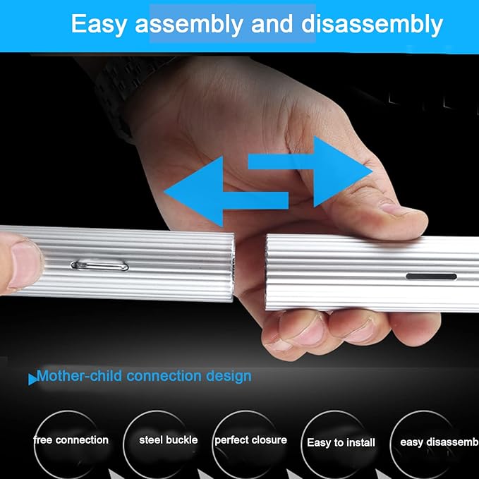 16-39ft Window Cleaning Pole Water Fed Telescopic Brush Extendable Solar Panel Cleaning Brush Outdoor Washing Equipment Tool Solution Cleaning Photovoltaic and Solar Pan