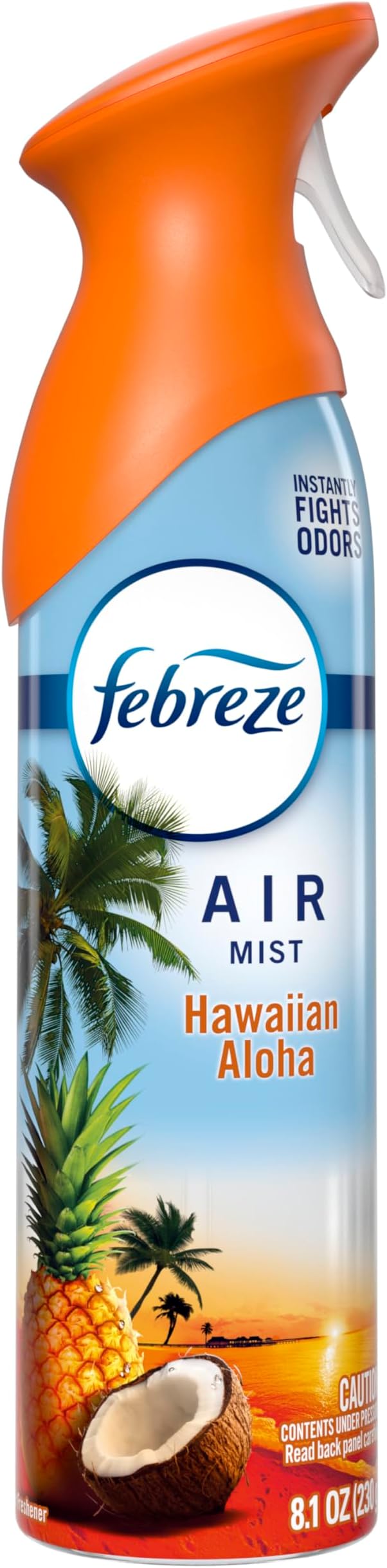 Febreze Air Mist Air Freshener Spray Odor Fighting Room Spray Deodorizer for Home Bathroom Kitchen Office Apartment Dorm Room Classroom Hawaiian Aloha 8.1oz 6ct