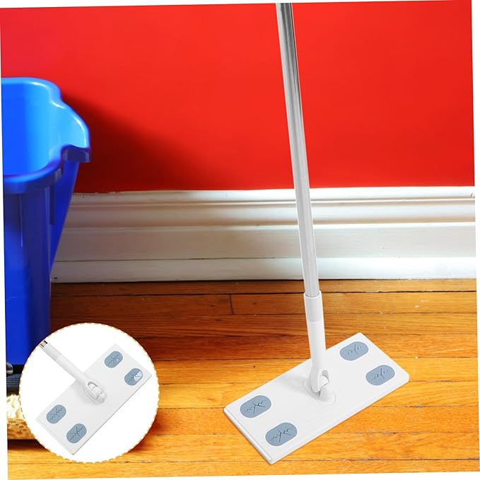 Detachable Dry Dust Mop with Retractable Handle Easy Floor Cleaning Tool No Washing Required for Home Use Compatible with Face Towels for Dust Removal