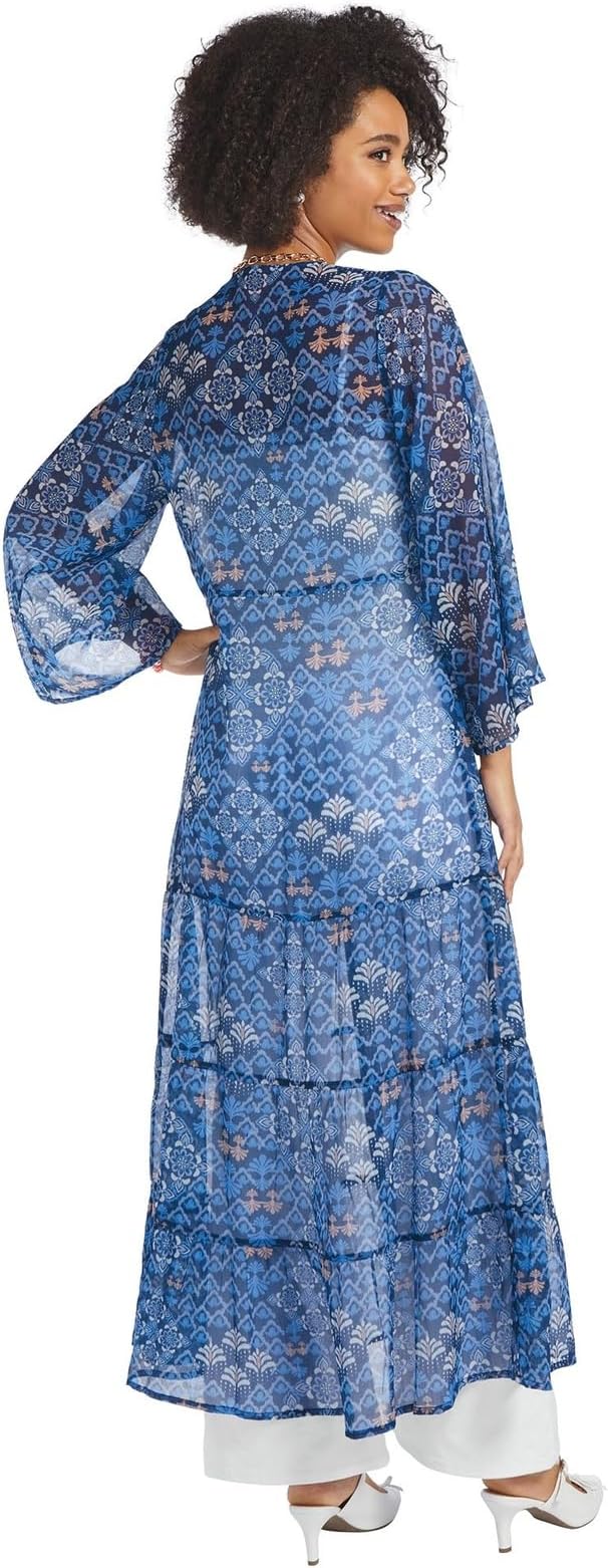 Masseys Sheer Printed Duster