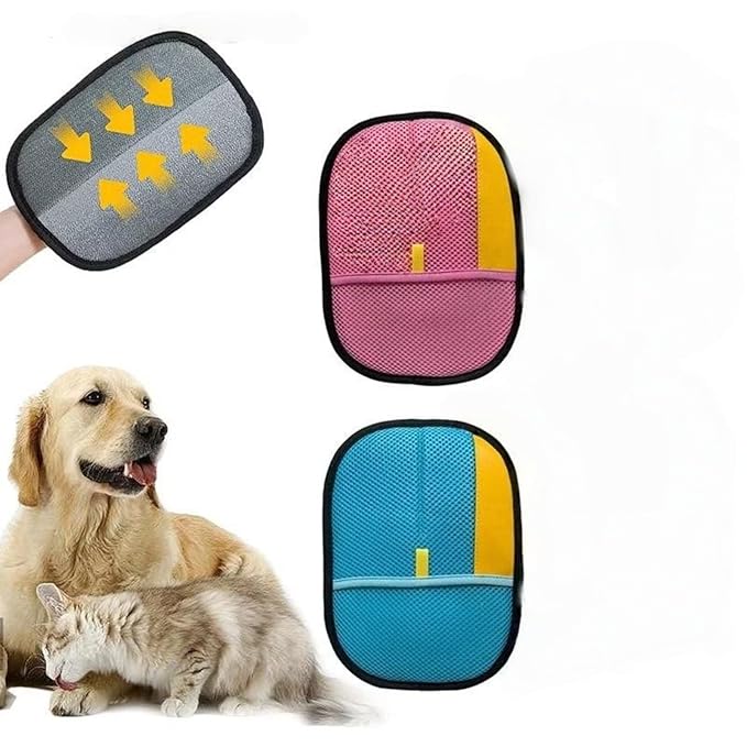 Pet hair removal gloves cat cleaner adhesive