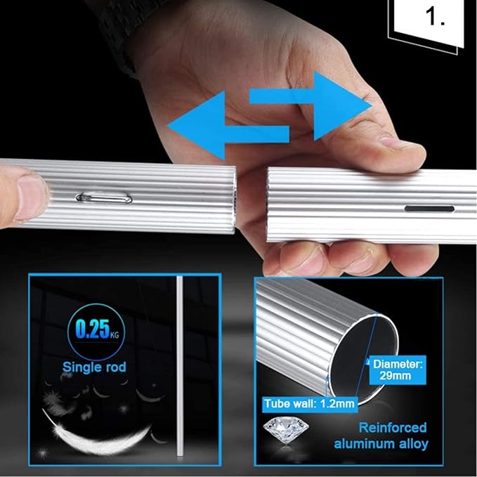 3-12m Window Cleaning Pole Window Cleaner Kit Water/Hose Fed Pole Window Cleaning Brush Equipment Cleaning Photovoltaic and Solar Panels Conservatory roof Cleaner30cm Brush he