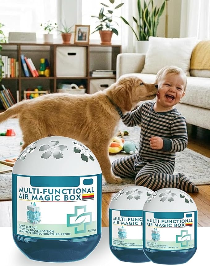 Air Magic Box 2026 Upgraded Indoor Air Purification Dust Removal Magic Box 120g Air Magic Box Dust Cleaner Long-Lasting Air Freshener 120g for Home Office Bedroom Pet Areas (5 sets 1 size)