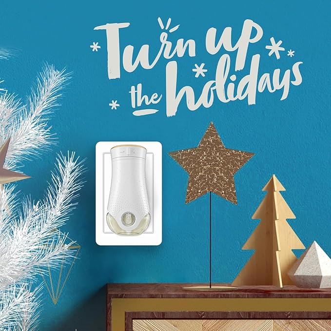 Glade PlugIns Refills Air Freshener Scented and Essential Oils for Home and Bathroom First Frost 1.34 Fl Oz 6 Pack