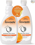 Enzyme Drain Cleaner and Deodorizer - Breaks Down Grease Build Up Eliminating Odors and Smells Septic Safe Non-Caustic Sink Drain and Garbage Disposal Cleaner (22 Fl Oz 2 Pack)