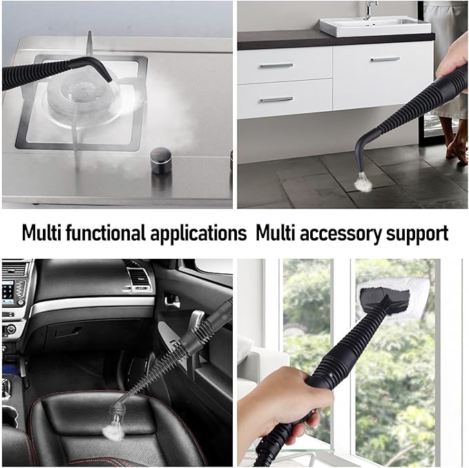 Handheld Steam Cleaner 1000W 350ml Capacity IPX4 Protection - Powerful 140℃ Steam Multi Surface Use for Home Cleaning