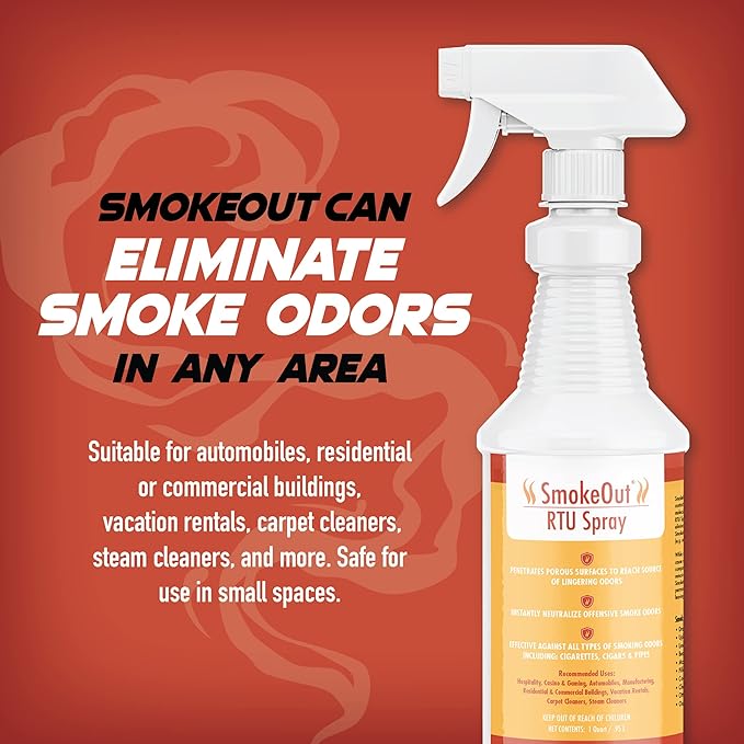 SmokeOut - Commercial Strength Odor Eliminator - Neutralizer Deodorizer Odor Remover (32 ounce)