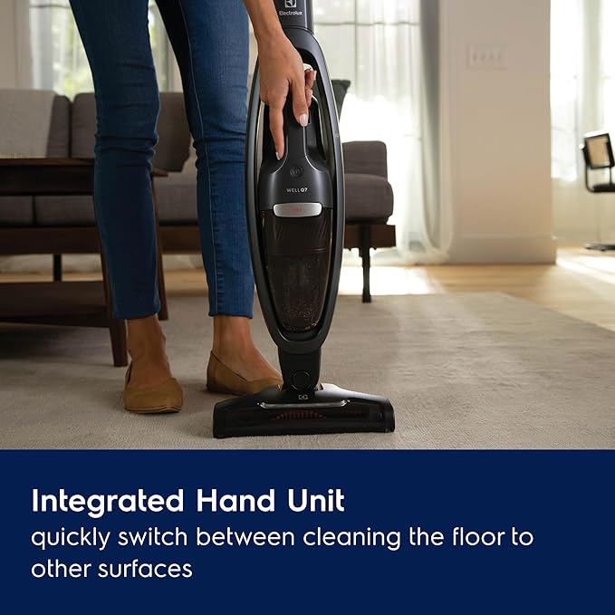 Electrolux WellQ7 Pet Cordless 2-in-1 Vacuum Cleaner with Motorized PetPro+ Nozzle for Easy Pet Hair Removal 50-Minute Run Time 2 Power Modes Shale Gray