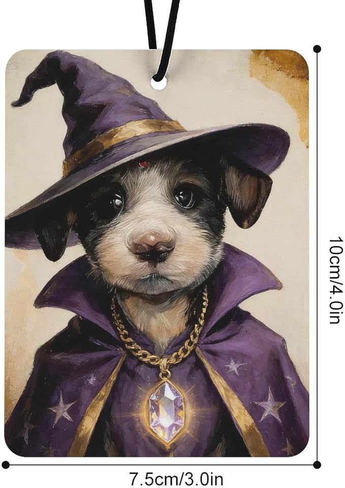 5PCS Car Air Freshener Hanging Personalized Double Sided Wizard Pup Car Fresheners Long Lasting New Cars Scents Cute Automotive Freshies for Closets Drawers (tea)
