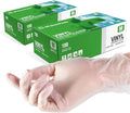 Clear Vinyl Disposable Gloves Food Safe Latex Free Powder Free for Cooking Cleaning Food Service GPVF or MPVF