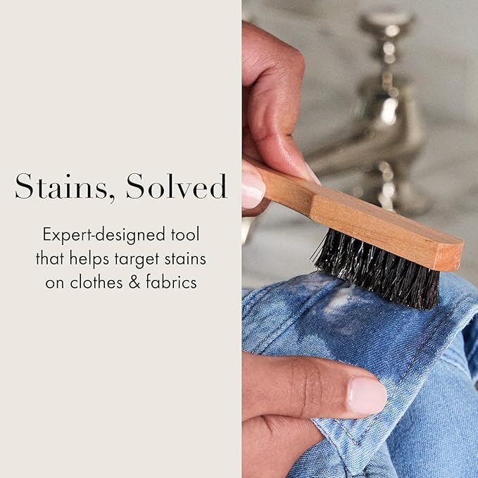 The Laundress Stain Solution Laundry Stain Remover Treatment for Makeup Red Wine Coffee Grass 16 oz Stain Brush Laundry Brush for Clothes Stain Removal Small Brush for Cleaning