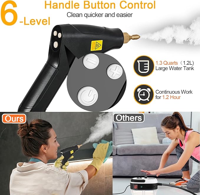 Handheld Steam Cleaner 2500W High Pressure Multi-Surface Steam Cleaner for Home Use Car Steamer For Cleaning Auto Detailing Kitchen Floors Tools