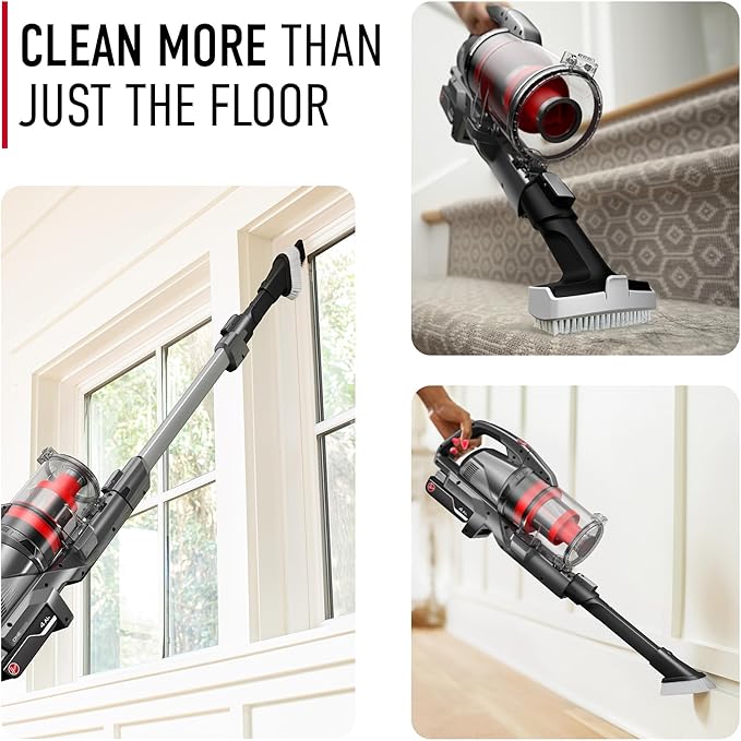 Hoover ONEPWR WindTunnel Emerge Cordless Stick Vacuum Cleaner Lightweight Stick Vac Powerful and Quiet Cleaning Self Standing (Renewed)