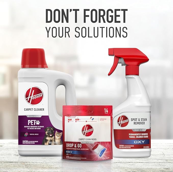 Hoover SmartWash+ Automatic Carpet Cleaner Machine for Carpet and Upholstery Deep Cleaning Carpet Shampooer Machine Pair with a Hoover Carpet Cleaner Solution for a Bright Refreshed Home