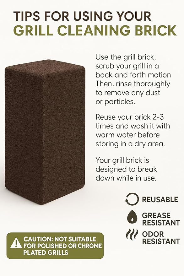 Commercial Grade Heavy Duty Grill Cleaning Brick Bulk 24 Pack. Pumice Stone Cleaner Tool Cleans and Sanitizes Restaurant Flat Top Grills or Griddles Effectively Without Harsh Chemicals or Abrasives