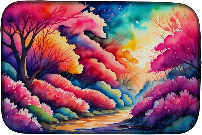 Caroline's Treasures DAC1409DDM Azaleas in Color Dish Drying Mat Absorbent Dish Drying Mat Pad for Kitchen Counter Dish Drainer Mat for Countertop 14 x 21 Multicolor