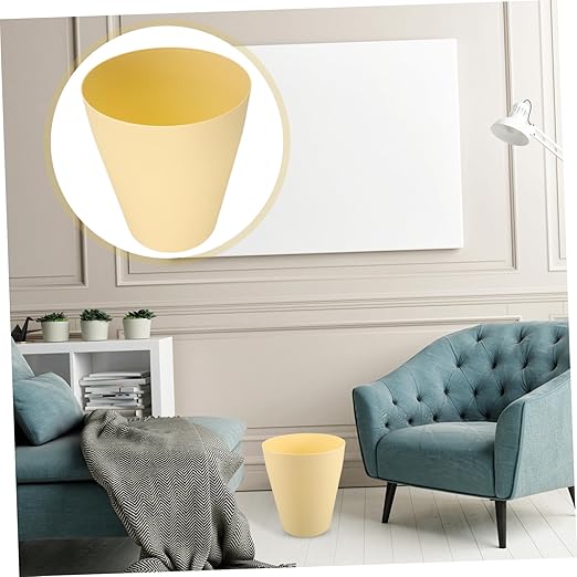 Cabilock Modern Plastic Trash Can Capacity Garbage Bin for Bathroom Bedroom Kitchen Sturdy Easy to Clean Wastebasket Stylish Design Space Saving Home