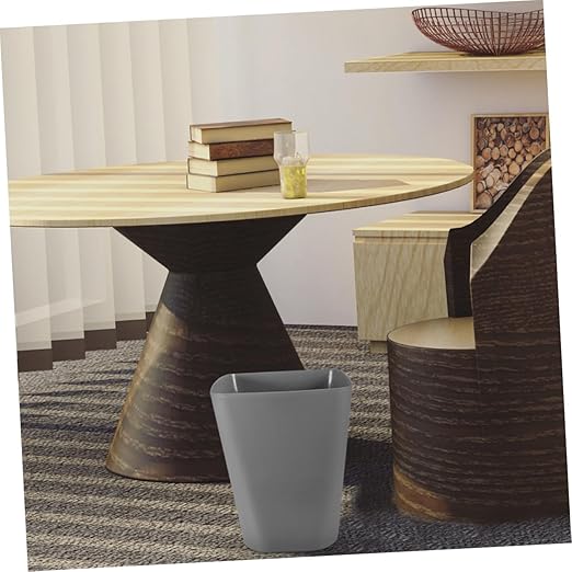 2Pcs Plastic Square Trash Bin Small for Bathroom Bedroom Office Kitchen Portable Wastebasket with Large Capacity Easy-Clean Design