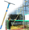Retractable Window Cleaner Mops Kit 40 Ft Windows Clean Tool with Extension Pole Glass Cleaning Equipment for Indoor &amp Outdoor High Window Cleaning