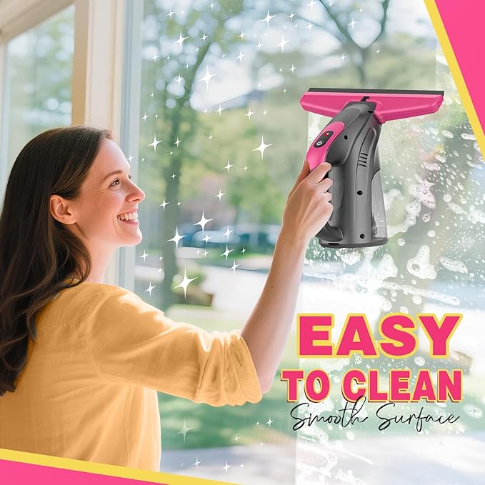 Streak-Free Powerful and Cordless Window Vacuum Squeegee Strong Suction and Lightweight Window Cleaner Gift with Microfiber Cloth Deep Cleans Window Shower Glass Mirror and Car Windshield