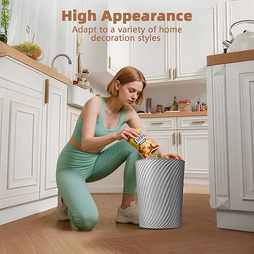 Small Trash Can 3 Pack 1.8 Gallons Bathroom Trash Can &amp Garbage Can with 6 Trash Bags Bedroom Trash Bin &amp Waste Basket for Office Bedroom Living Room Kitchen Compact Space
