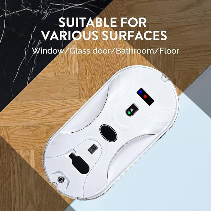 Patiixie Automatic Window Cleaning Robot Window Cleaner Robot Auto Dual Spray 2026 Model Robot Limpia Vidrios AI Path Planning 3000Pa Suction Remote Control Edge Detection for Streak-Free Glass