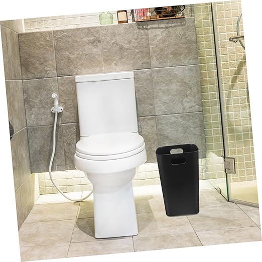 PRETYZOOM Practical Black Kitchen Trash Can Wastebasket for Bathroom Bedroom Office and Living Room Sturdy Design for Everyday Use