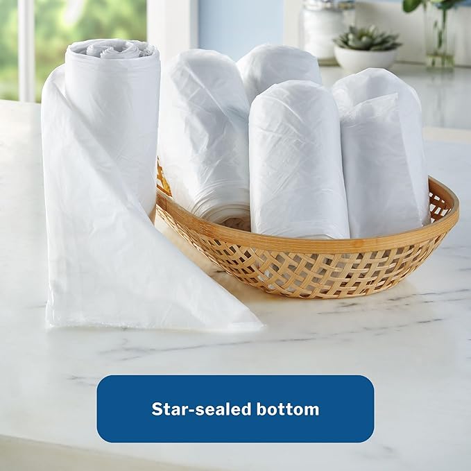 Inteplast Trash Can Liners - Extra Heavy Duty - Star-Sealed Bottom 0.70 mil - Clear 16 gal Capacity 24 in x 32 in
