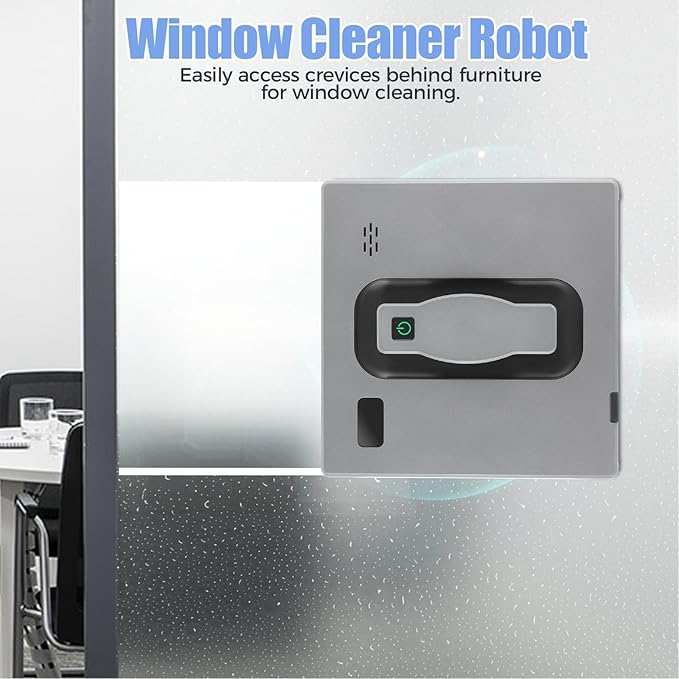 Window Cleaning Robot Robot Window Cleaner with Intelligent Control/APP Control Automatic Windows Vacuum Cleaner with 3 Cleaning Mode for Homes Office Buildings 1.69Oz Water Tank Capacity
