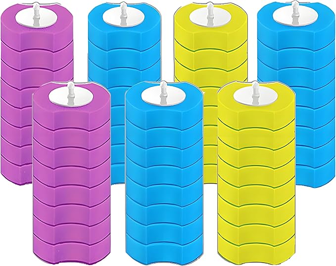 56 Count Toilet Bowl Wand Refills KIRIKIT Wall-Mounted Disposable Toilet Cleaner Brush Heads for Bathroom Toilet Scrubber Cleaning Accessories Lavender Lemon Ocean