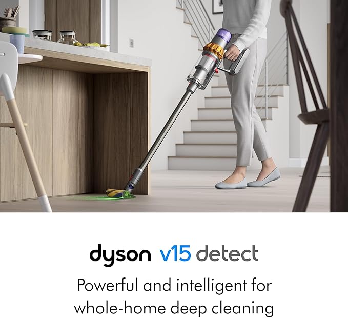 Dyson V15 Detect Cordless Vacuum Cleaner Yellow/Nickel