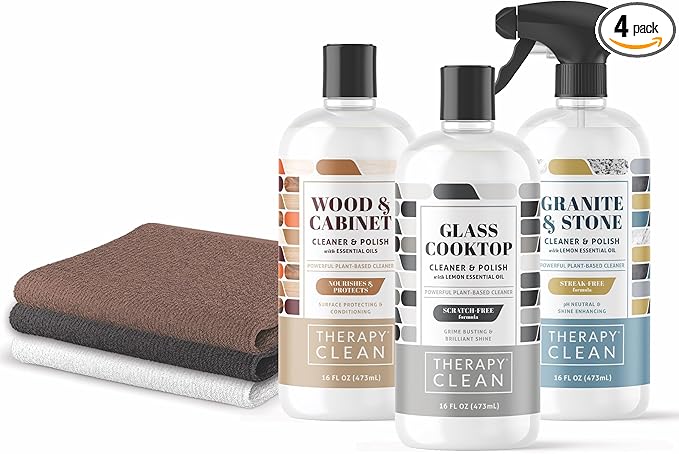 Therapy Wood Cooktop and Granite Cleaner Bundle