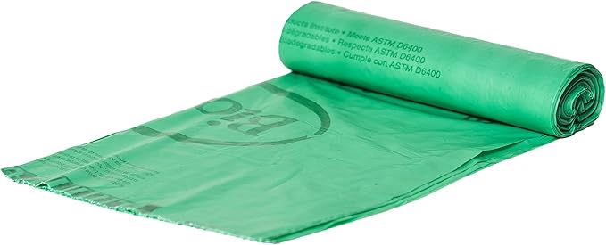 BioBag (USA) The Original Compostable Bag 39 Gallon 120 Count 100% Certified Compostable Trash Bag Liners for Food Waste Extra Strong and Durable Trash Bag