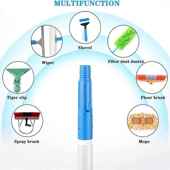 Water Fed Window Cleaning Pole(5.4M-10.8M) Hose-Fed Window Cleaner Brush Cleaning Tool for Window Glass Solar Panel10.8M/36FT