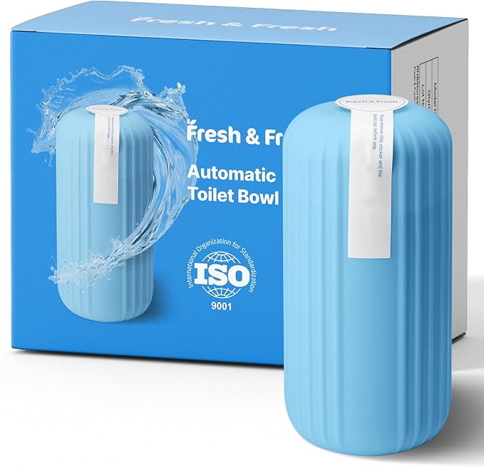 Fresh &amp Fresh Automatic Toilet Bowl Cleaners (Sky Blue) - 68 Bottles(UPTO 2500 FLUSHES/Bottle) Commercial and Residential Toilet Cleaner 3-4 MONTH Lasting Toilet Bowl Cleaner Bottle