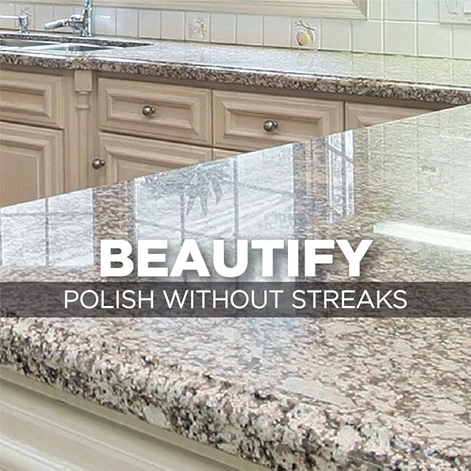 Weiman Granite Cleaner and Polish - 17 Ounce - For Granite Marble Soapstone Quartz Quartzite Slate Limestone Corian Laminate Tile Countertop and More