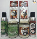 Smoke odor Exterminator Bamboo Breeze Includes Two 13 oz Jar Candle Two 7 oz Spray &amp Two Car Hangers All in One Bundle.