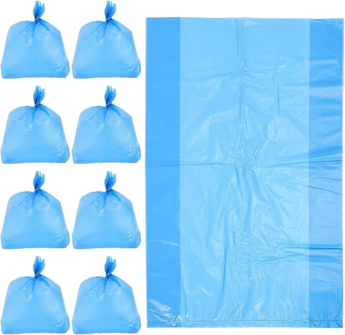 50pcs Large Blue Tear-resistant Plastic Trash Bags 80x100cm Thickened Kitchen Garbage Bags for Hotel Office School Sanitation Use