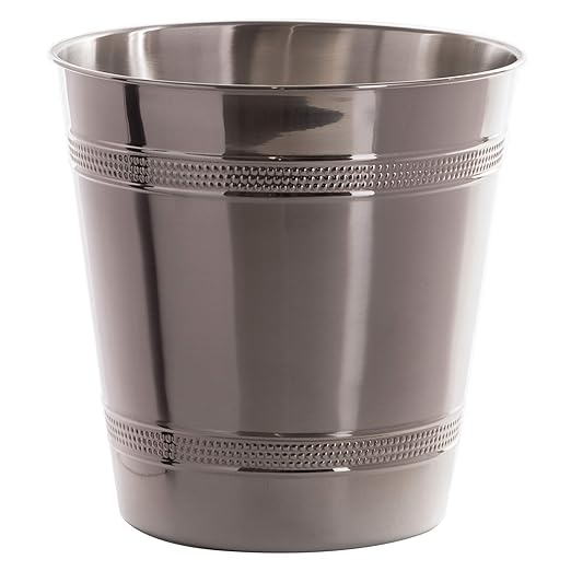 BINO Metal Waste Basket for Home Office Bathroom Dorm Kitchen and More | Trash Can Bin for Bedroom | Desk Trash Can | Home Essentials