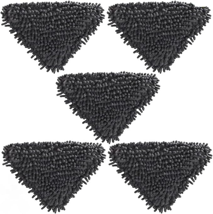 Triangle Mop Replacement Head Uses Lazy Flat Chenille Fiber Mop Dust Remover Cloth to Clean Sanitary Artifact Cleaning Cloths(5PCS Chenille Fabric)