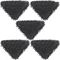 Triangle Mop Replacement Head Uses Lazy Flat Chenille Fiber Mop Dust Remover Cloth to Clean Sanitary Artifact Cleaning Cloths(5PCS Chenille Fabric)