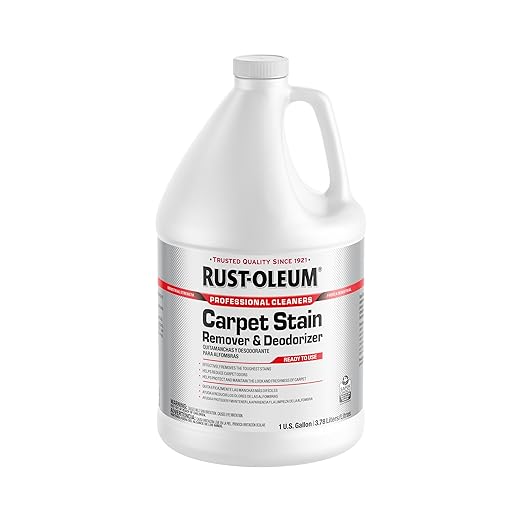 Rust-Oleum Professional Cleaners Carpet Stain Remover &amp Deodorizer | One Gallon (128oz) | Ready to Use Refill Bottle | Professional Strength