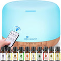 Diffuserlove Diffuser Essential Oil Diffusers 500ML Remote Control Aroma Diffuser Cool Mist Aromatherapy Diffuser with Mute Design Timer and Auto Shut-Off for Office Living Room Yellow
