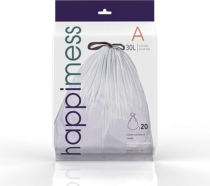 Eyely MPH3000A-CLEAR Phoenix 8-Gallon Drawstring Unscented Trash Can Liner Clear (60-Count 3-Packs of 20 Liners)