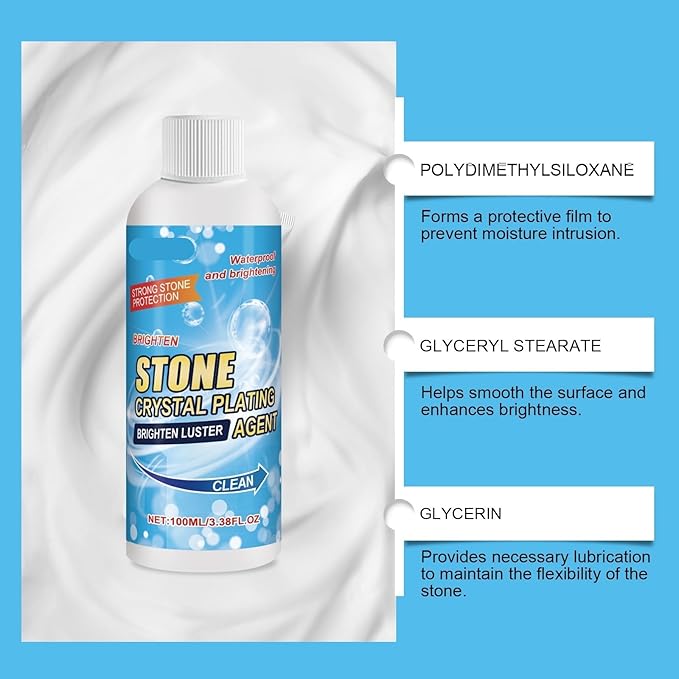 Stone Crystal Coating Agent - Kitchen Quartz &amp Tile Scratch Repair Stain Cleaner And Shine Enhancer(2PCS)
