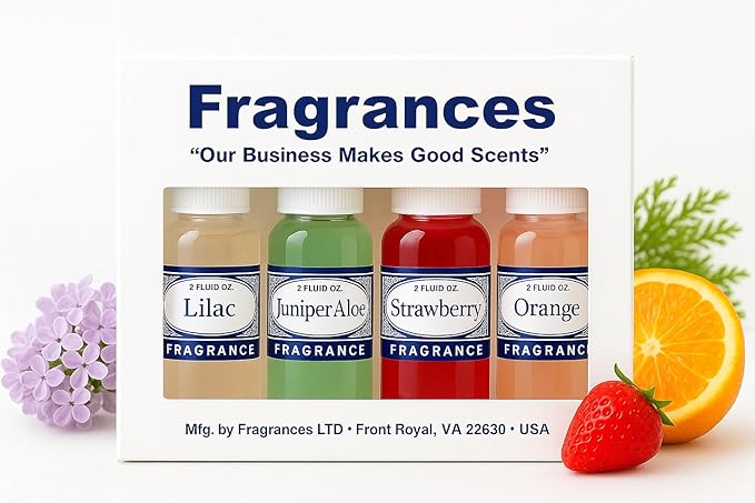Rainbow RainMate Sirena Hyla Compatible Vacuum Fragrances – Assorted Fragrance 4-Pack For Water-Based Vacuums (Summer Orchard - Lilac Juniper Aloe Strawberry Orange)