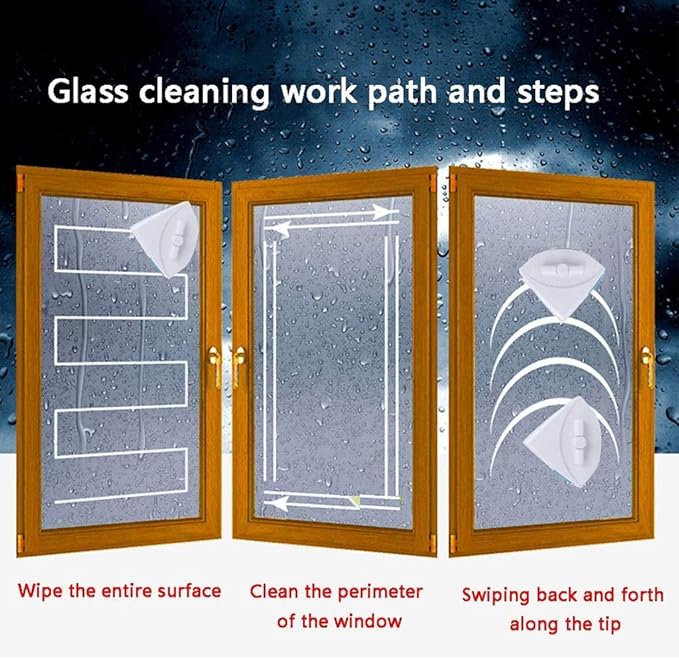 Double-Sided Magnetic Window Cleaner Glass Cleaning Brush Wiper Household Tools For Single Layer Sided Wipe Thickness